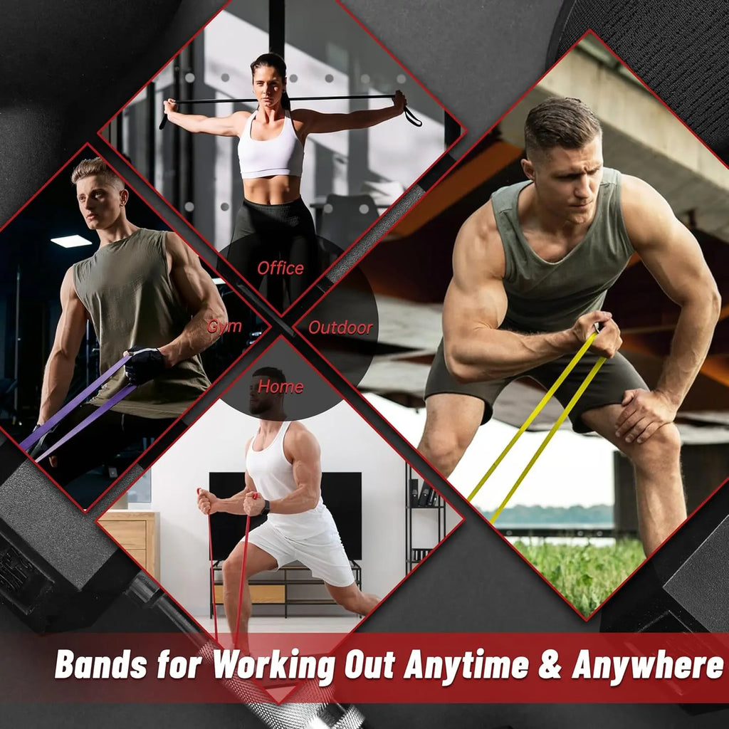 5-Level Pull up Assistance Bands for Men Women, Full-Body Training, Physical Therapy & Home Gym, Stretch