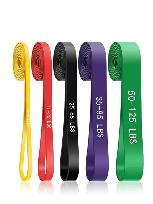 5-Level Pull up Assistance Bands for Men Women, Full-Body Training, Physical Therapy & Home Gym, Stretch
